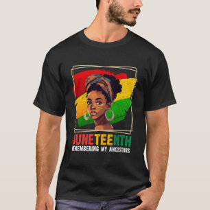 Camiseta Lembrando Meus Ancestrais Junth Celebrate Black
