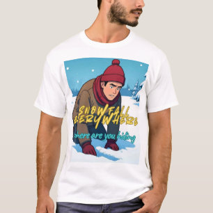 Camiseta Lembrar camiseta, encontrar amor, memórias na neve