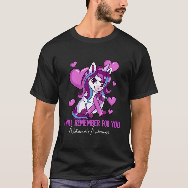 Camiseta Lembrar-Me-ei Da Sua Consciência De Alzheimer (Frente)