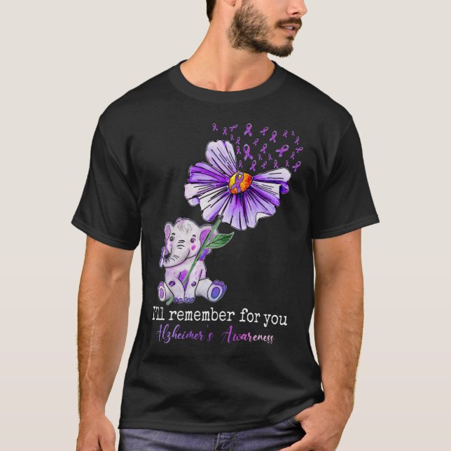 Camiseta Lembrar-me-ei da sua consciência de Alzheimer (Frente)