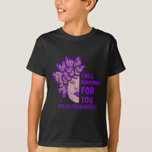 Camiseta Lembrar-me-ei, para ti, do Alzheimer Awarenes