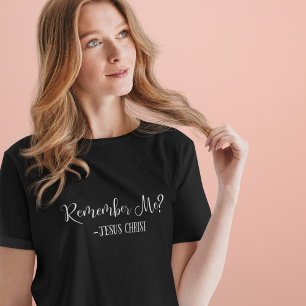 Camiseta Lembras-Te? Jesus Cristo cita negro religioso