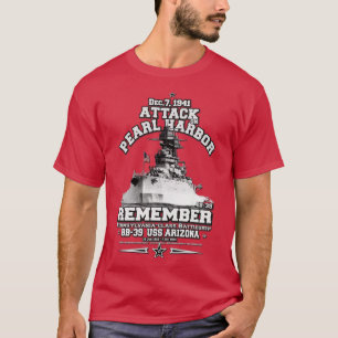 Camiseta Lembre-se da ARIZONA BB39 Pearl Harbor dos EUA 7 d