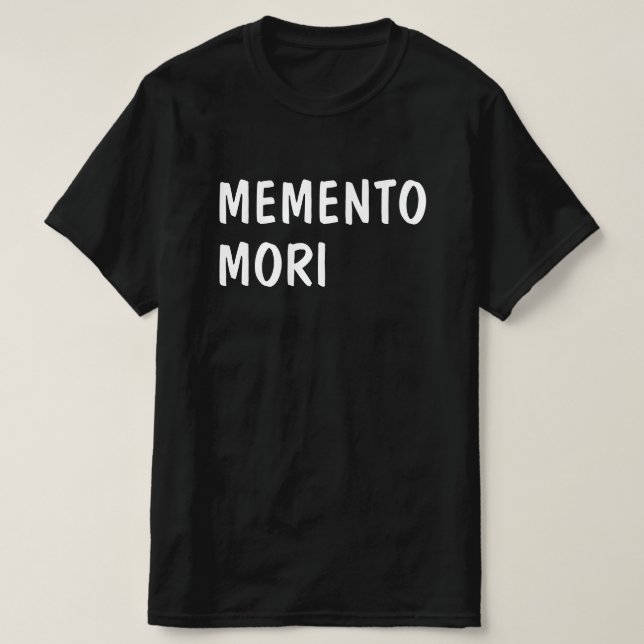 Camiseta lembre-se da morte em latim: Memento mori (Frente do Design)