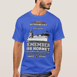 Camiseta Lembre-se da USS Yorktown CV5 do porta-aviões Vete