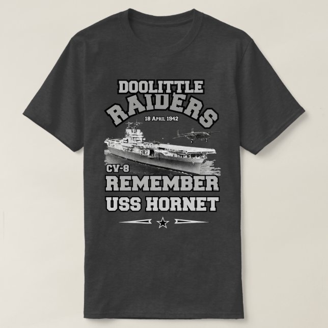 Camiseta Lembre-se de Doolittle Riders 1942 Pearl Harbor (Frente do Design)
