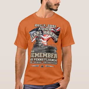 Camiseta LEMBRE-SE DE QUE O BB38 USA PENNSYLVANIA 1941Pearl