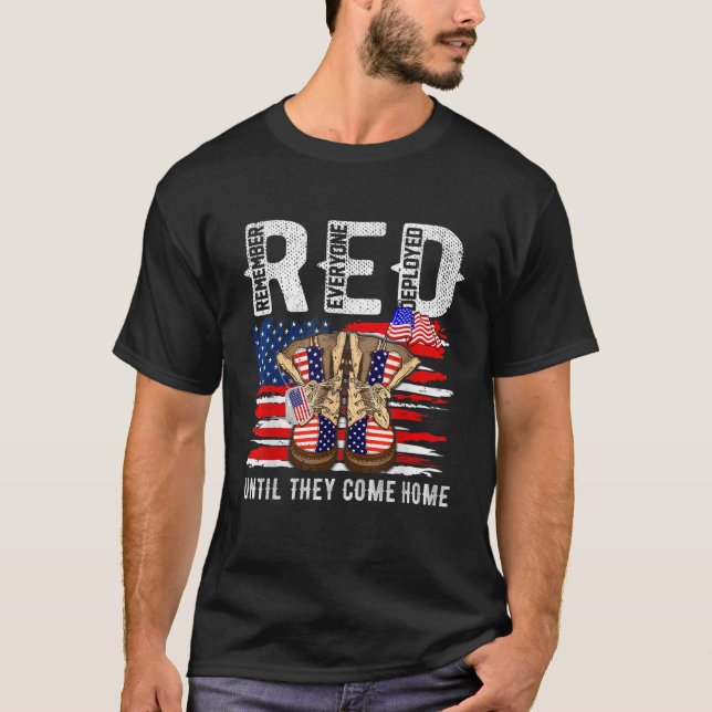 Camiseta Lembre-se de todos os veteranos implantados na RED (Frente)