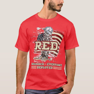 Camiseta Lembre-se de todos os veteranos implantados no RED