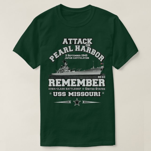 Camiseta Lembre-se de ussmissouribb63 (Frente do Design)