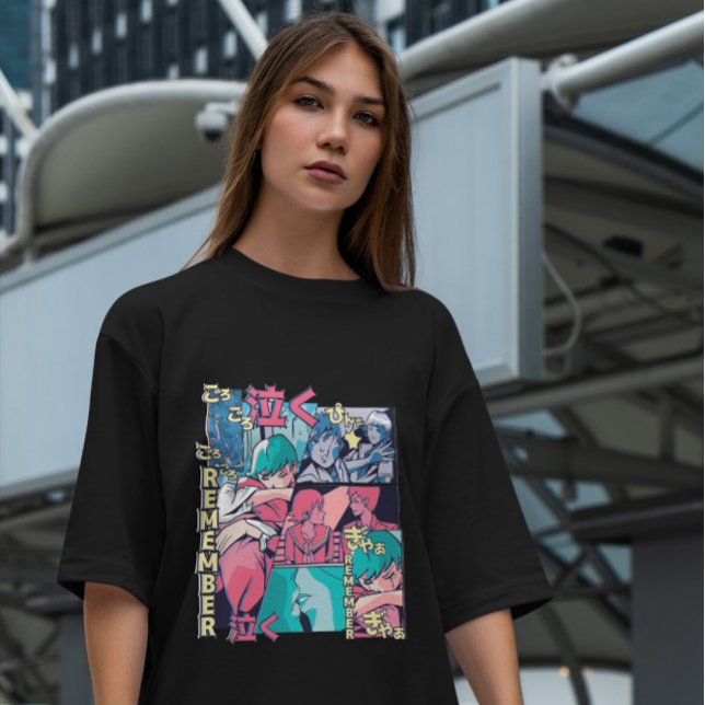 Camiseta Lembre-se do anime Vaporwave (Criador carregado)