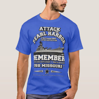 Camiseta Lembre-se do navio de guerra USA Missouri BB63