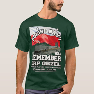 Camiseta LEMBRE-SE do submarino ORP Orze Orze Orze Orze Orz
