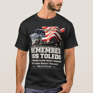 Camiseta LEMBRE-SE DOS USS Toledo CA133 veteranos pesados d