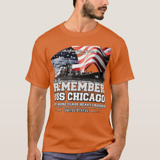 Camiseta LEMBRE-SE dos veteranos do Marinho Cruiser Chicago