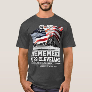 Camiseta LEMBRE-SE dos veteranos do Marinho Cruiser USSCL55