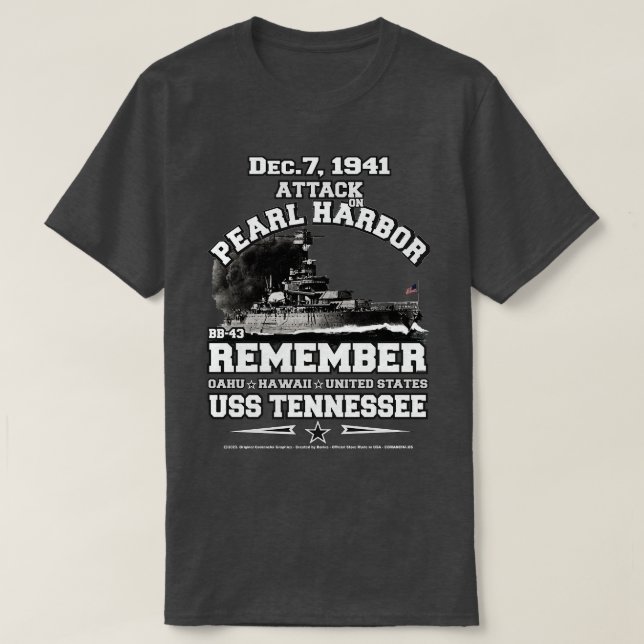 Camiseta Lembre-se dos veteranos do Tennessee BB43 Pearl Ha (Frente do Design)
