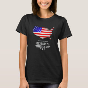 Camiseta Lembre-se e honre o Memorial Day American Flag