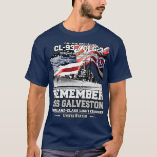 Camiseta LEMBREM-SE DOS USS Galveston CL93 veteranos Marinh