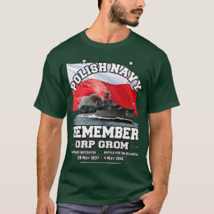 Camiseta LEMBREM-SE ORP GROM Marinho Destroyer polonês