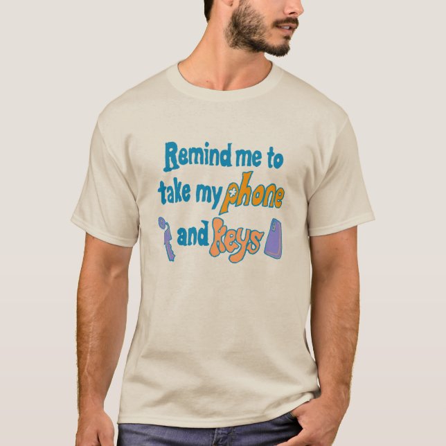 Camiseta Lembrete de Esquecimento Divertido TDAH Desatento (Frente)