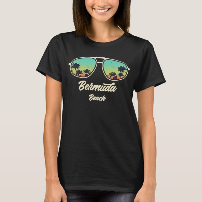 Camiseta Lembrete de praia de Souvenir Bermudas (Frente)