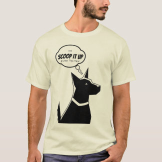 Camiseta Lembrete de resíduos de cães