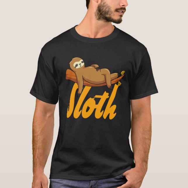 Camiseta Lembrete de Sloth com Sono Bonito (Frente)