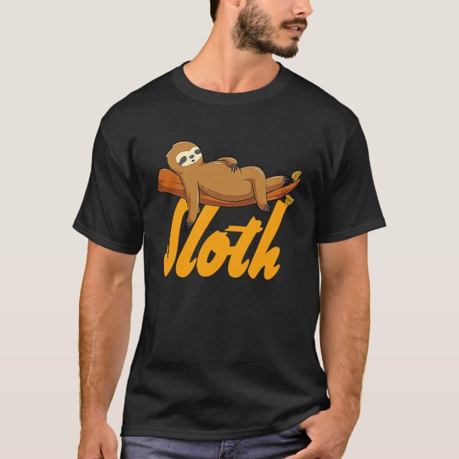 Camiseta Lembrete de Sloth com Sono Bonito (Frente)