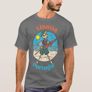 Camiseta Lembrete do Esqueleto de Lisboa Portugal 