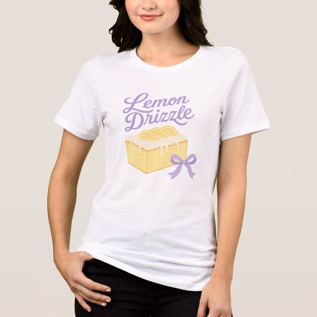 Camiseta Lemon Drizzle - Design de Sobremesa Pastel Coquett (Frente)