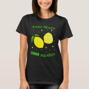 CAMISETA LEMON FÁCIL E FÁCIL DE PEASY SQUEEZZY DIVERTIDO LE