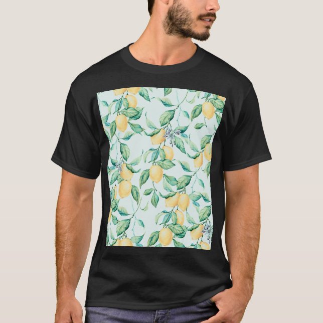 Camiseta Lemon Green Watercolor: Romance sem costura (Frente)