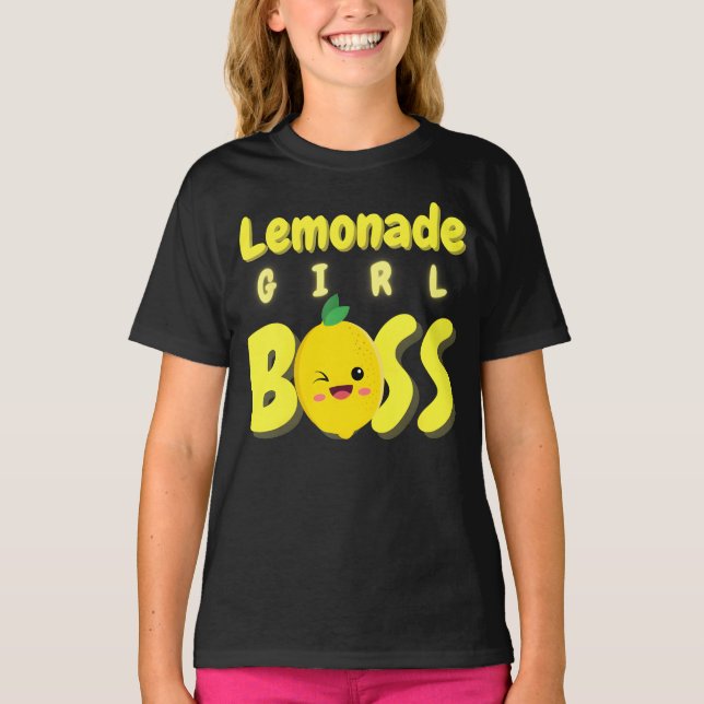 Camiseta Lemonade Girl Boss Lemonade Stand Boss Lemonade (Frente)