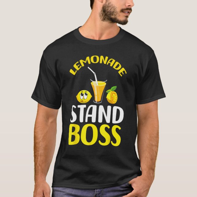 Camiseta Lemonade Stand Boss Engraçado Limonada Verão (Frente)