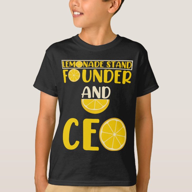Camiseta Lemonade Stand Boys Menina Engraçado CEO (Frente)