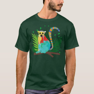 Camiseta Lemur Animal da ilha tropical de Madagáscar