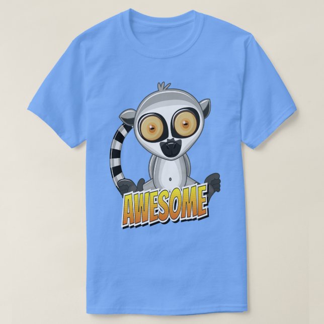 Camiseta Lemur Cute Kawaii toon 1 (Frente do Design)