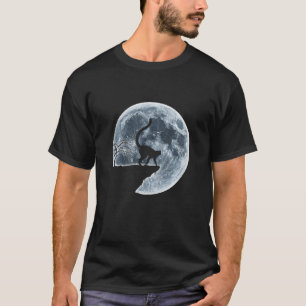 Camiseta Lemur Halloween Costume Moon Silhouette Creepy