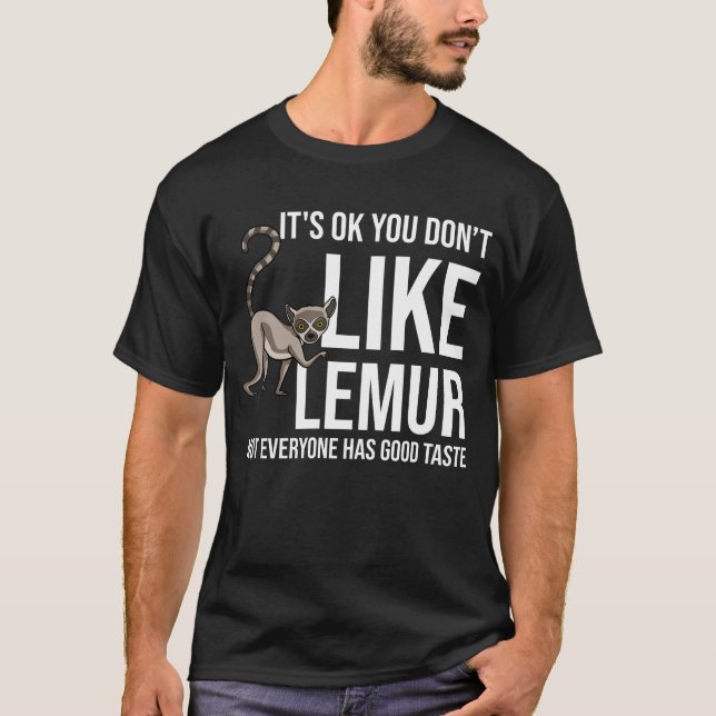Camiseta Lemur Madagascar - Presente com um macaco engraçad (Frente)