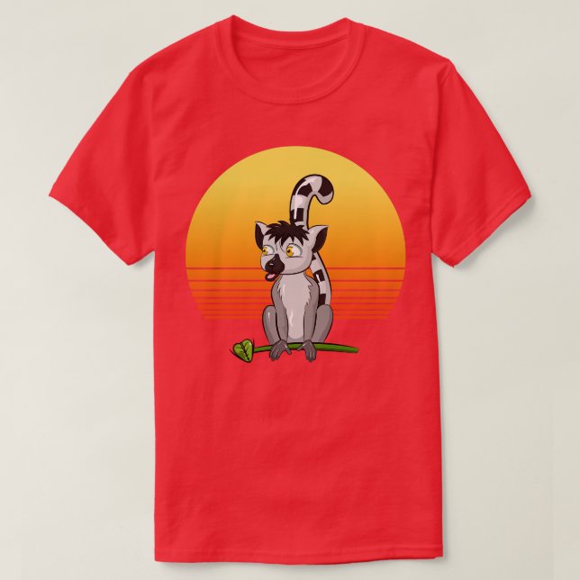 Camiseta Lemur Retro (Frente do Design)