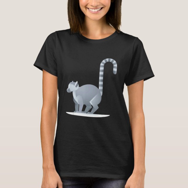 Camiseta Lemur   Ring Tailed Cute Primate (Frente)