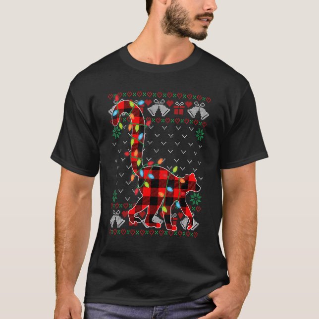 Camiseta Lemur Xmas Luz Feia De Natal (Frente)