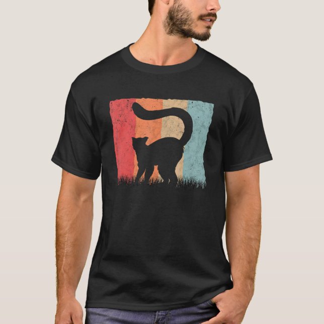 Camiseta Lêmure Retro Lemuroidea Vintage (Frente)