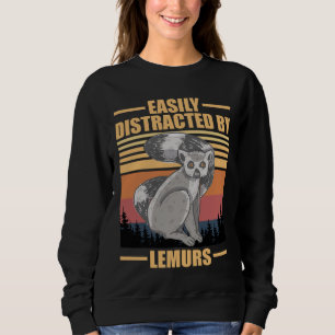 Camiseta lêmures engraçados facilmente distraídos por lêmur