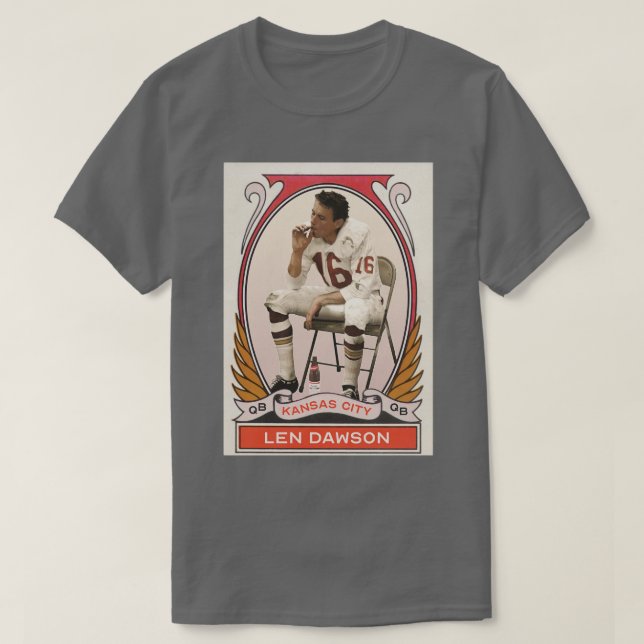 Camiseta Len Dawson Vintage d (Frente do Design)