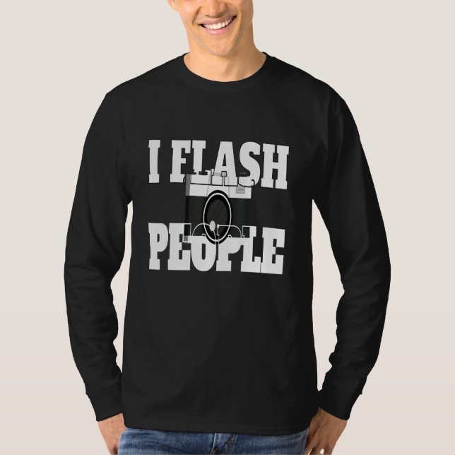 Camiseta Len de Fotografia da Câmera do Flash Pessoas I (Frente)