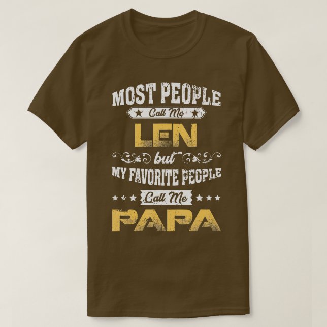Camiseta LEN Name My Favorite Pessoas Me Chame Papa (Frente do Design)