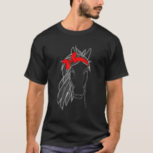 Camiseta Lenço de Cavalo Fofo Mãe Filha Cavalgar