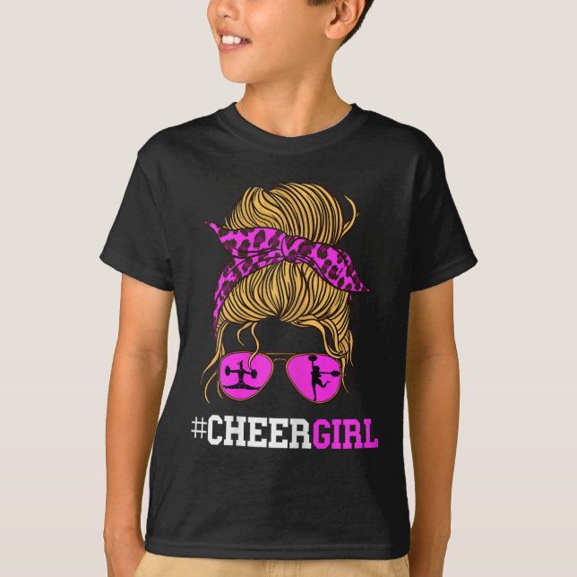 Camiseta Lenço de Chefe de Torcida Garota de Torcida Óculos (Frente)